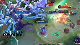 KARRIE BEST BUILD 2024 Karrie build attack speed Karrie VS Hanabi mlbb  ALIQ GAMEPLAY [upl. by Honniball]