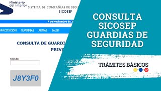 Consulta SICOSEP guardias de seguridad  Ministerio del Interior [upl. by Fox]