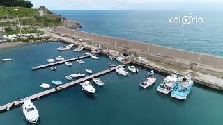 Cefalu porto Sicily Italy 201804 aerial video [upl. by Nels197]