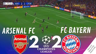 Arsenal 22 Bayern Munchen  Champions League 2324  Match Highlights VG Simulation amp Recreation [upl. by Nawud]