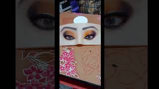 Orange eye makeup eyemakeup makeuptutorial makeup eyemakeuptutorial eyes eyemakeupshorts [upl. by Ferde]