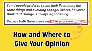 how and where to give your opinion in discuss both these viewsielts writing task 2 [upl. by Omar]