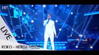 Eurovision 2019 Croatia  RokoHeroj official Croatian version LIVE performance [upl. by Anaul]