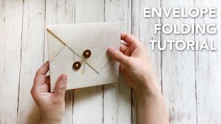 HOW TO fold an envelope in a beautiful way  TUTORIAL [upl. by Catto981]