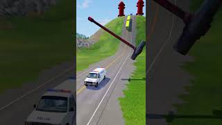 Cars amp Bus Vs Giant Spinning Hammer shorts beamngdrive [upl. by Okihcim]