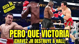 INCREIBLE DE ESTA MANERA JULIO CESAR CHAVEZ JR VENCE A URIAH HALL POR DESICION UNANIME [upl. by Ausoj]