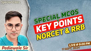 NORCET 70 amp RRB Special MCQs and Key Points Class by Dr Pankaj Singh Sir [upl. by Fabrianna]