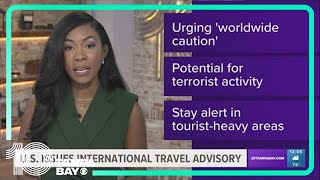 US issues international travel advisory [upl. by Ytirahc]