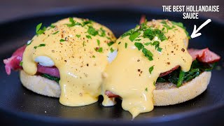 Eggs Benedict Recipe  The Best Hollandaise Sauce Ever [upl. by Ahsetal932]