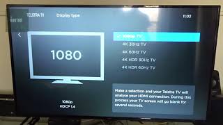 how to change the Telstra TV resolution [upl. by Leinnad]