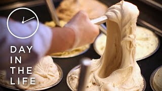 Making 500 Pounds Of Stretchy Ice Cream A Day • Tasty [upl. by Inaej]