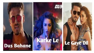 Dus Bahane Karke Le Gaye Dil  Baaghi 3  Full Screen Lyrically Status Video Song [upl. by Ayitahs490]