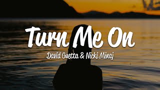 David Guetta  Turn Me On Lyrics ft Nicki Minaj [upl. by Annailuj]