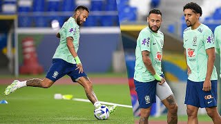 Neymar is BACK Skills in Brazil Training with Rodrygo Casemiro Raphinha [upl. by Ilehs636]