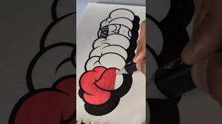 COLORING A GRAFFITI THROWIE 🖍️ graffitiart graffiti shorts [upl. by Dasi371]