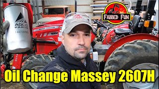 204 Massey 2607H  Engine Oil Change [upl. by Bernardo]