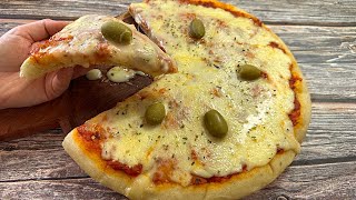 Masa de Pizza Sin Amasar ¡La mas Fácil y Deliciosa [upl. by Senskell225]