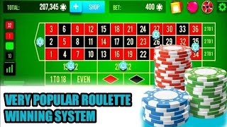 Very Popular Roulette Winning System [upl. by Nnagem]