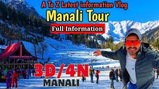 Manali Tour Plan amp Budget Trip Guide  A to Z information of Manali Tourist Place  Himachal Pradesh [upl. by Hsiwhem]