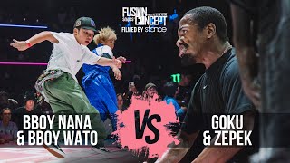 FUSION CONCEPT 2023  TOP 18  7th BATTLE  BBOY NANA amp BBOY WATO VS GOKU amp ZEPEK [upl. by Noraf]