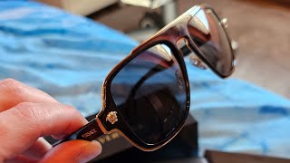 Lunette de soleil Versace polarisés VE2199100281 unboxing  déballage [upl. by Corenda750]