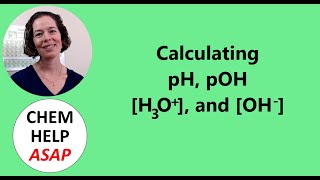 Calculating pH pOH Hydronium Concentration and Hydroxide Concentration [upl. by Delos]