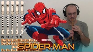 SPIDERMAN para Flauta Dulce FÁCIL  Hombre Araña Canción  Song Cover con notas [upl. by Alexi]