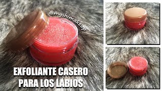 COMO HACER EXFOLIANTE PARA LABIOS CASERO  DIY paso a paso para labios resecos y maltratados [upl. by Baras835]