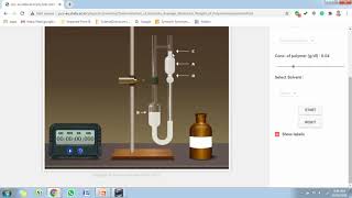 Viscometer  Molecular Weight Determination using VLab by DrRAbinaya Dept of Chemistry [upl. by Tevis]