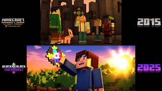 Minecraft Story Mode 2015 VS Block by Block The Amulet 2025 Comparison [upl. by Aloisius]