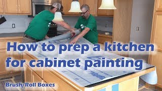 How to prepare a kitchen for cabinet painting  Tips amp Tricks [upl. by Okihcas]