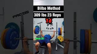 EXPLOSIVE🔥 bench press training HIGH reps  309 lb 23 reps powerlifting motivation [upl. by Eiznil]