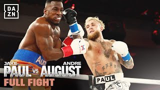 HUGE KO  Jake Paul vs Andre August Full Fight [upl. by Aleahpar]