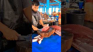 Amazing This old Man is an expert in cutting tuna in traditional markets fish tuna tunacutting [upl. by Eissel60]