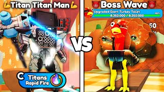 THANKGIVING UPDATE 🦃😱 LUCKY CRATE OPENING vs BOSS 😎 Roblox Toilet Tower Defense [upl. by Newton886]