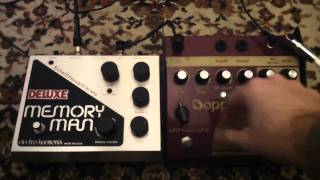 Lovetone Doppelganger with Electro Harmonix Deluxe Memory Man [upl. by Nwahsor]