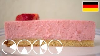 LEICHTE ERDBEERTORTE mit JOGHURT Rezept [upl. by Llennol]