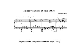 Reynaldo Hahn  Improvisazione 1893 [upl. by Thacher285]