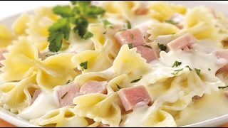 Farfalle met ham met Maredsous NL [upl. by Nyram]