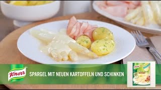 Spargel mit neuen Kartoffeln und Schinken  Knorr Rezepte [upl. by Sabanrab]