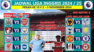 Jadwal Liga Inggris 2024 Pekan ke 10  MAN UNITED vs CHELSEA  BOURNEMOUTH vs MAN CITY  EPL 2024 [upl. by Platto]