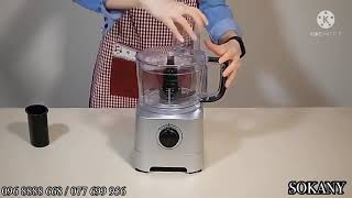 SOKANY Food Processor 13in1 Model FP201 [upl. by Acirtap]