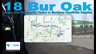 18 Bur Oak  YRT 2011 NFI D40LFR 1118 Angus Glen Community Ctr to Markham Stouffville Hospital [upl. by Arraeit]