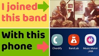 How I joined a Rock Band with my PHONE How to use Bandlab Chordify Premium musicmakerjam [upl. by Remmer]