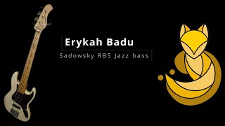 Erykah Badu  Bag Lady Sadowsky 5 string bass along [upl. by Osithe927]