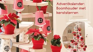 Decoratie idee Adventkalender boom met kerststerren [upl. by Adnylem]