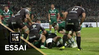 TOP 14  Essai Baptiste PESENTI SP  Pau  Toulon  J26  Saison 20172018 [upl. by Sackey]