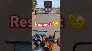 Respect 🫡  Truck driver 🙏🏻 track🚛truckdriver traffic traficrules shorts motovlog rider [upl. by Wojcik]