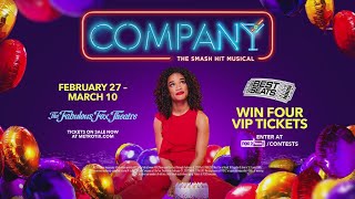 Smash hit musical Company coming to Fabulous Fox Theatre Feb 27  Mar 10 [upl. by Londoner]