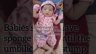 When and how to bathe newborn shorts ytshots newborncare umbilicalcord newbornbath care baby [upl. by Edmon245]